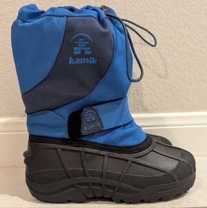 Kamik Kids Fireball Blue and Black Snow Boots